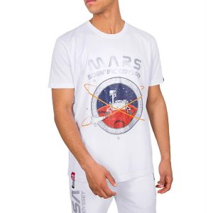 Alpha industries white men's t-shirt mission to Mars