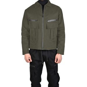 Xagon man κhaki fabric men's jacket
