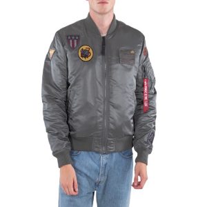 Alpha industries khaki men's ma-1 air force flight jacket