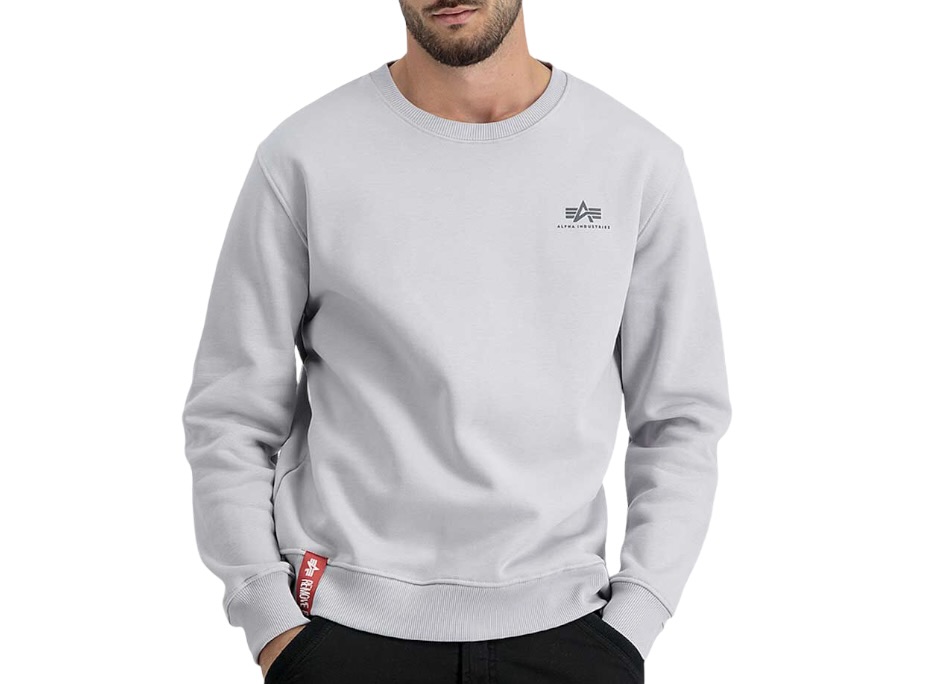 Alpha industries basic small logo gray men's - Exclusive Clothes