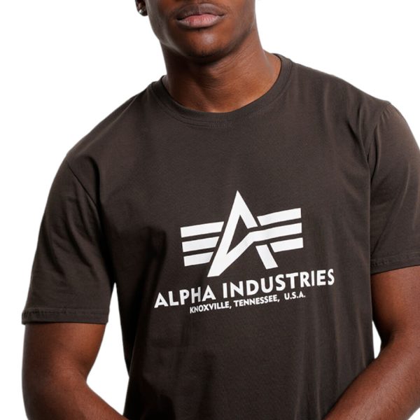 Alpha industries basic t-shirt ανδρικό black olive - Exclusive Clothes