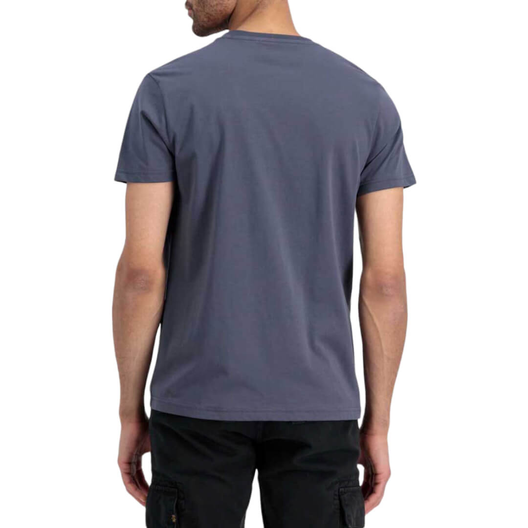 Alpha industries gray t-shirt label pocket t - Exclusive Clothes