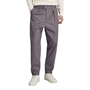 G-star raw gray relaxed pleated chino pants