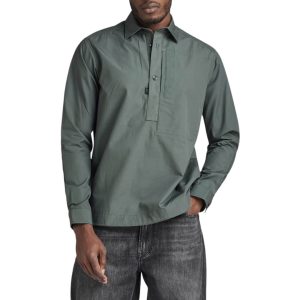 G-star raw olive relaxed anorak shirt