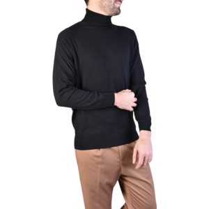 Xagon man black turtleneck knit