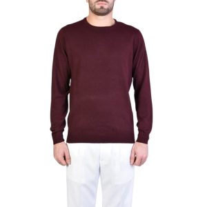 Xagon man burgundy long sleeve knit top